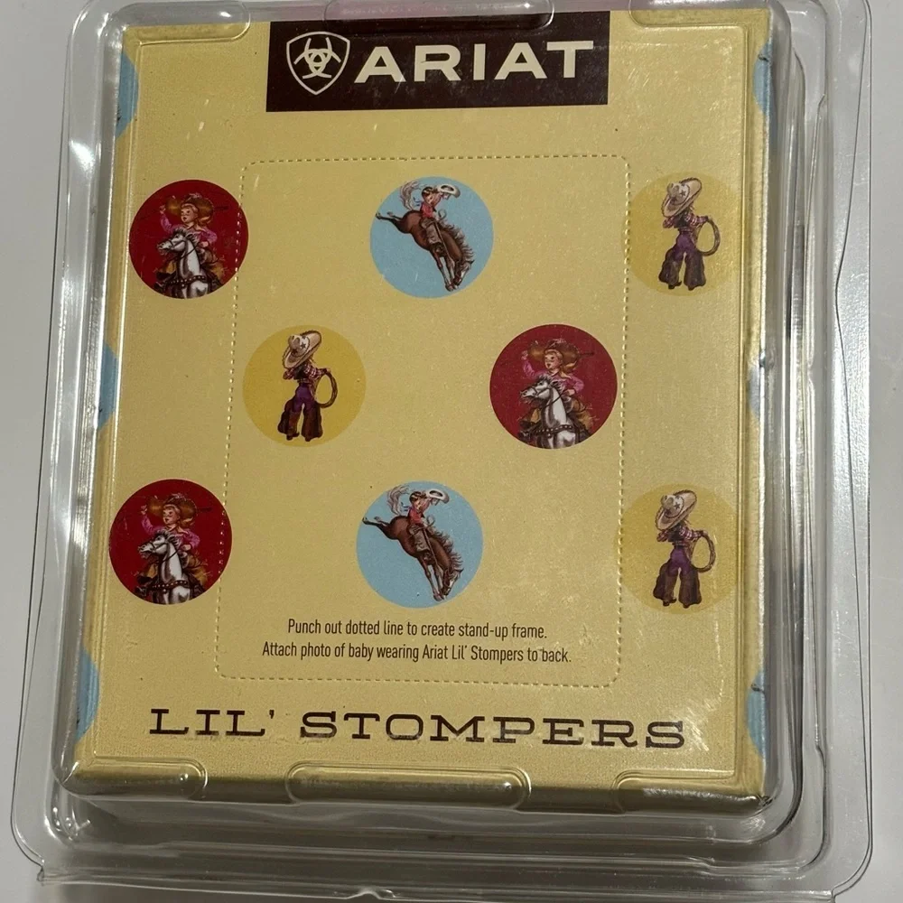 Ariat Lil' Stompers Anaheim Cactus Print Baby Bootie Size 4 Pink Sole - Picture 2 of 6